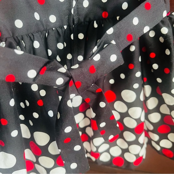 Bonnie Baby black dress and pants 18 M with red and white polka dots A-line belt - Picture 11 of 11